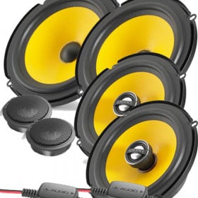 Hochwertige Autolautsprecher mitgeliefert im Set für besten Klang im Auto.