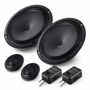 Audi TT 8N Frontlautsprecher Audison APK 165 165 mm 2-Wege-System mit 300 Watt, 4 Ohm, 93,5 dB Wirkungsgrad, Pegelwähler sowie Einbauringen und Lautsprecheradapterkabeln