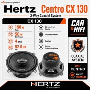 Hertz CX 130 Centro 2-Wege-Koaxialsystem 130 mm mit 92,5 dB