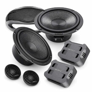 Audi A4 B6 B7 Hertz CK 165 165 mm 2-Wege-Frontlautsprecher mit 285 Watt, 4 Ohm, 93 dB Wirkungsgrad inklusive Einbauringen und Lautsprecheradapterkabeln