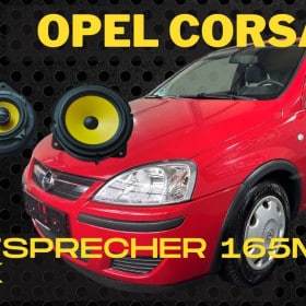 Opel Corsa D mit 165 mm Lautsprecher im Heckbereich