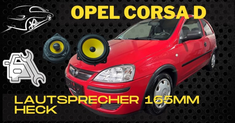 Opel Corsa D mit 165 mm Lautsprecher im Heckbereich