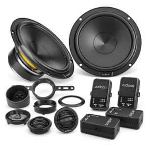 Audison APK 165 Power Frontsystem mit Tiefmitteltönern, Hochtönern und vier Frequenzweichen für Fiat Scudo II Typ 272.