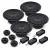 Audi A5 8T Sportback Lautsprecher-Set für Front und Heck mit Hertz CK 165L 165 mm 2-Wege-Systemen, 300 Watt, 4 Ohm, 91 dB, Einbauringen und Lautsprecheradapterkabeln