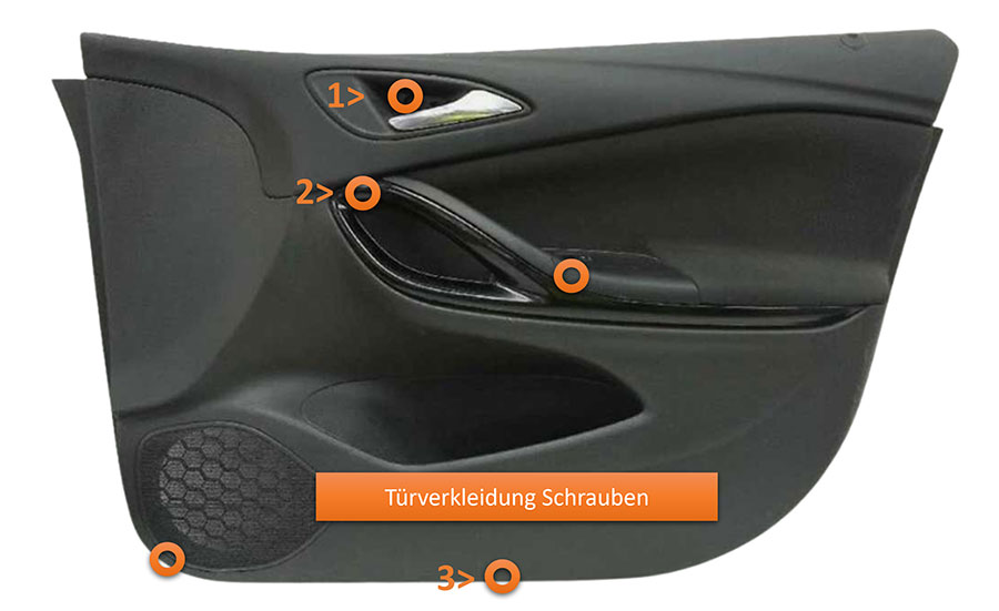 Opel Astra K Tuerverkleidung Schrauben neu