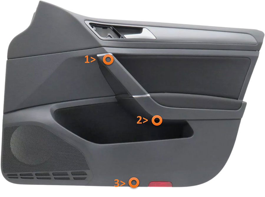 VW Golf VII Tuerverkleidung vorne Schrauben