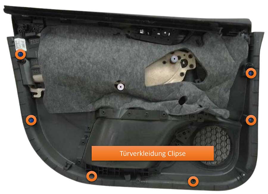 opel astra K Tuerverkleidung vorne Clips