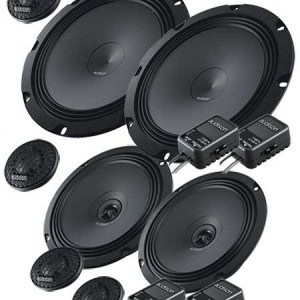 Audi A4 B9 8W Lautsprecher Upgrade mit 200 mm Frontsystem, 165 mm Hecklautsprechern, Hochtönern und Frequenzweichen