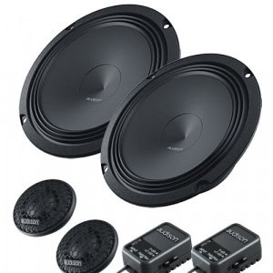 Audi A4 B9 8W Lautsprecher-Set für hintere Türen mit 165 mm Audison Lautsprechern, Hochtönern und Frequenzweichen