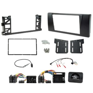BMW 5er E39 2-DIN Radioblende mit Halterungen für Radio- und Navigationseinbau