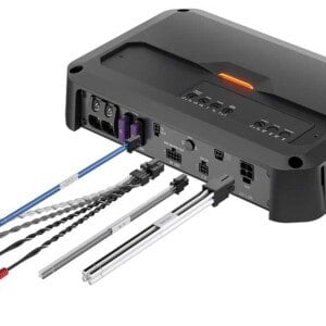 Hertz CP 1.2K Centro Verstaerker Anschluesse High Level und Cinchkabel