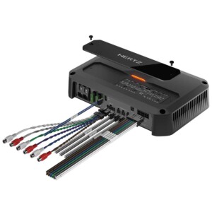 Hertz CP 5.1K Endstufe mit offenen Anschlüssen für Cinch-, High-Level- und Lautsprecherverkabelung