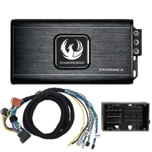 Phoenix Gold ZXM500.4 4-Kanal Mini-Verstärker aus dem ZXMPFT1 Plug-and-Play Power-Up Kit für Fiat