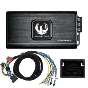 Phoenix Gold ZXM500.4 4-Kanal Mini-Verstärker aus dem ZXMPGM1 Plug-and-Play Power-Up Kit für Chevrolet und Opel
