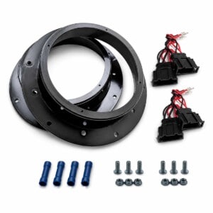 VW Golf 5 Lautsprecherringe mit Anschlusskabeln und Quetschverbindern