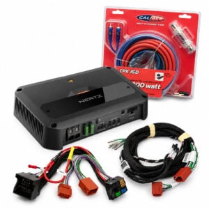 Audi A4 B8 Endstufen OEM Upgrade Hertz CP 5.1K mit Stromkabelsatz, Plug-and-Play-Kabelsatz und 1030 Watt Fünfkanal-Endstufe