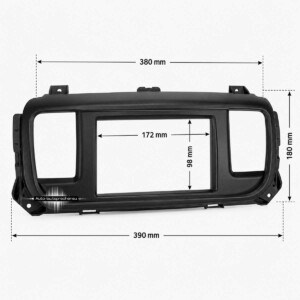 Citroën Fiat Opel Peugeot Toyota Radioblende Maße für 7 Zoll Doppel DIN Autoradio mit 172 x 98 mm Innenmaß
