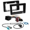 Citroën Jumper Relay 2 DIN 9 Zoll Radio-Einbauset für ISO Anschluss mit Radioblenden, Einbauwinkeln, Radioadapter und Antennenadapter.