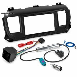 Fiat Scudo ab 2022 Doppel DIN 9 Zoll Radio Einbauset mit Radioblende, Radioadapter und Antennenadapter