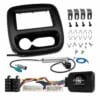 Fiat Talento und Opel Vivaro B 2 DIN 9 Zoll Radioblende mit Lenkradfernbedienungsadapter, Antennenadapter und Einbauzubehör