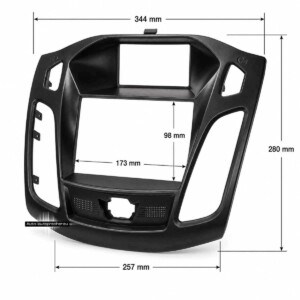 Ford Focus III Doppel DIN Radioblende 2010-2014 schwarz – Bild 2