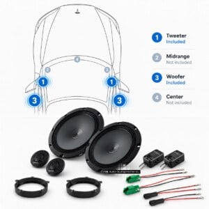 Tesla Lautsprecher Einbauplaetze 200 mm Set Tueren