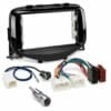 Toyota Aygo ab 2014 2 DIN 9 Zoll Radioblende Einbauset mit Piano schwarzer Blende, Radioadapter, GT13 ISO Antennenadapter und Anschlusskabel