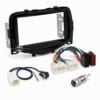 Toyota Aygo ab 2014 Doppel DIN 7 Zoll Autoradio Einbauset mit schwarzer Radioblende, Radioadapter, GT13 Antennenadapter und Metallwinkeln