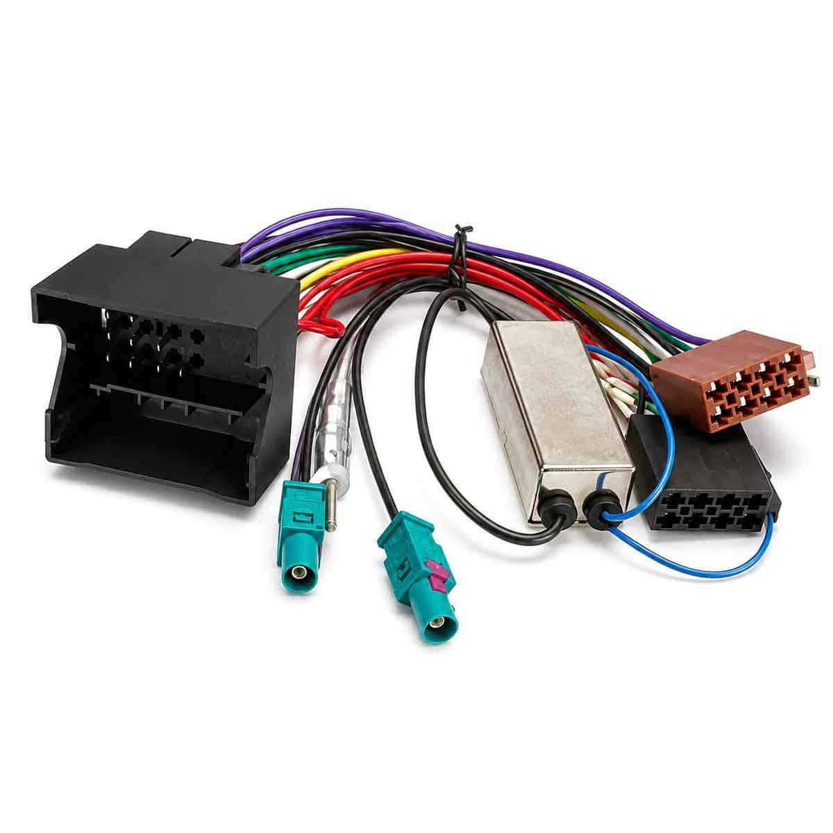 VW Amarok Beetle Radioadapter Diversity DIN 2011–2016 mit Quadlock-Anschluss, Antennenadapter und Kabelsatz
