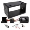 VW Bora, Golf und Lupo Doppel-DIN Radioblende mit Lenkradfernbedienung und Einbauzubehör für den Austausch des originalen OEM-Radios.