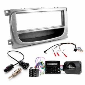 Ford C-Max S-Max 1 DIN Radioblende silber oval LFB CAN-BUS