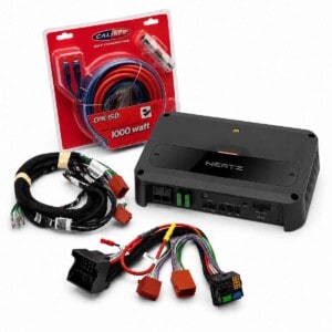 Hertz CP 5.1K Fünfkanal-Endstufe mit Kabelsatz für Audi A6 MMI Navigation Sound Upgrade 2009–2018.