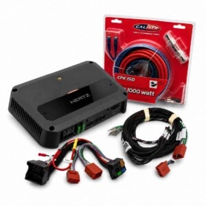 Hertz CP 5.1K Fünfkanal-Endstufe mit Kabelsatz für Audi Q7 4M Sound Upgrade 2016–2018.