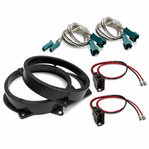 Lautsprecherringe und Adapterkabel für die vorderen Türen des Mini Cooper Cabrio R57.