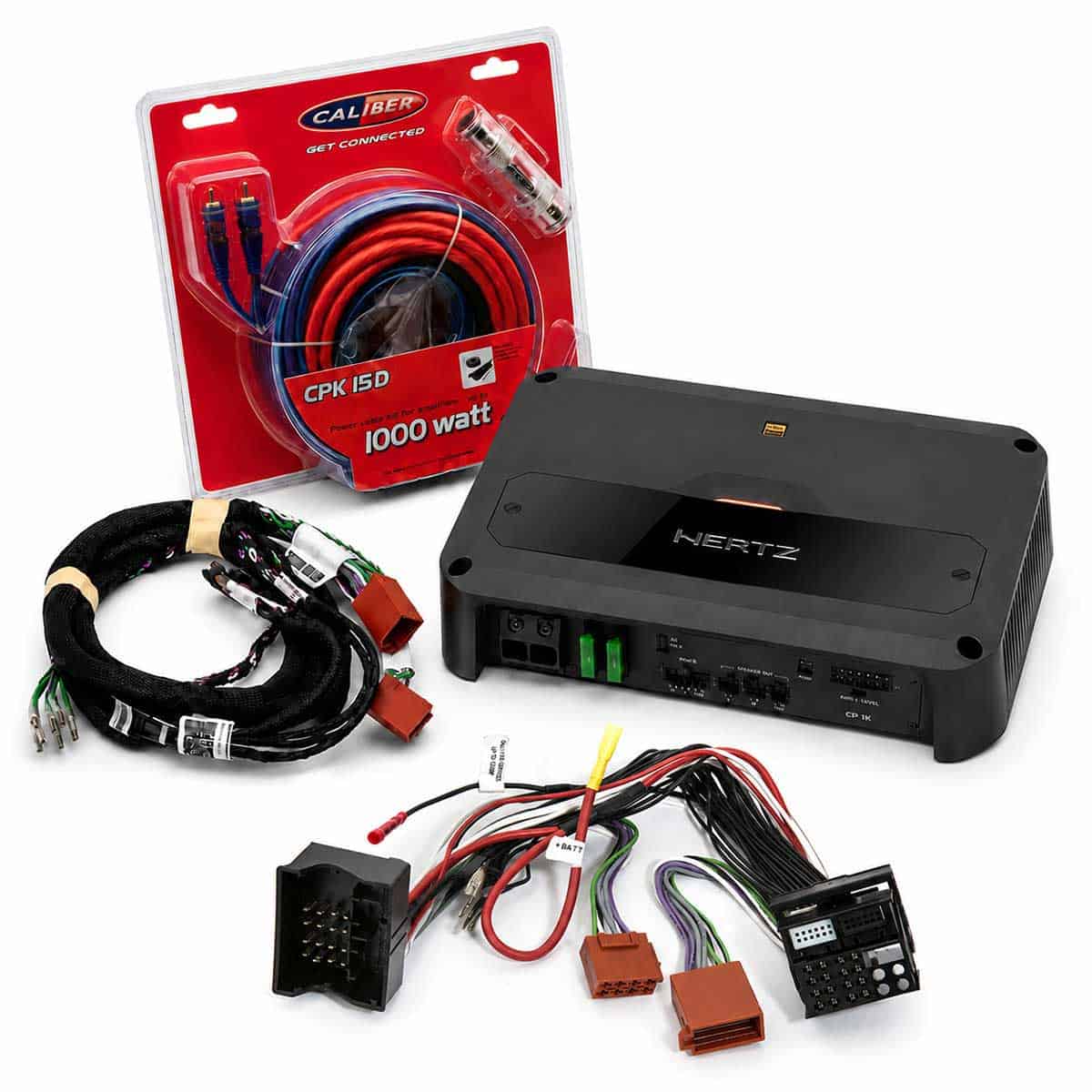 Mercedes CLS E G GL Klasse Hertz CP 5.1K Endstufen-Upgrade mit Quadlock T-Kabelsatz und Stromkabelset