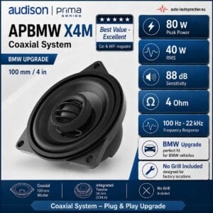 Audison Prima APBMW X4M BMW Koaxiallautsprecher 100 mm mit 80 Watt