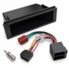 1-DIN-Radio-Einbauset mit schwarzem Ablagefach, Radioadapter und ISO-DIN-Antennenadapter für Skoda Octavia I Typ 1U.
