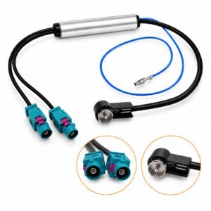 Audi A3 A4 A5 A6 Doppel-Fakra ISO Adapter Phantomspeisung