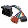 BMW- und Mini-Radioadapter mit schwarzem Quadlock-Stecker, farbigen Kabeln sowie braunem und schwarzem ISO-Anschluss.