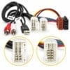 Sie möchten das originale Radio Ihres Hyundai H1, H350 oder i10 durch ein Gerät eines Fremdherstellers ersetzen? Dieser Adapter verbindet die 24-poligen und 18-poligen Fahrzeugstecker mit den ISO-Anschlüssen des neuen Radios. Zusätzlich führt der Kabelsatz den originalen USB-Anschluss auf USB-A und den AUX-Anschluss auf zwei Cinchstecker für rechts und links. Damit können passende USB- und AUX-Buchsen im Fahrzeug weiterverwendet werden, sofern das neue Radio die entsprechenden Eingänge unterstützt.