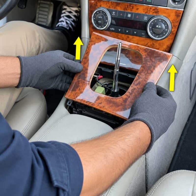 Mercedes C CLC CLK Abdeckung um die Gangschaltung Mittelkonsole ausheben