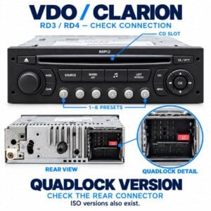 Citroen C2 C3 ab 2005 2-DIN Radio-Einbauset für 7 Zoll – Bild 3